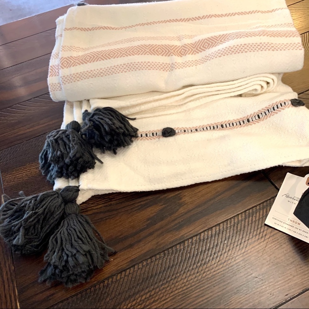 Hearth & Home Magnolia Home Throw Stripe Pom Poms - Picture 7 of 9